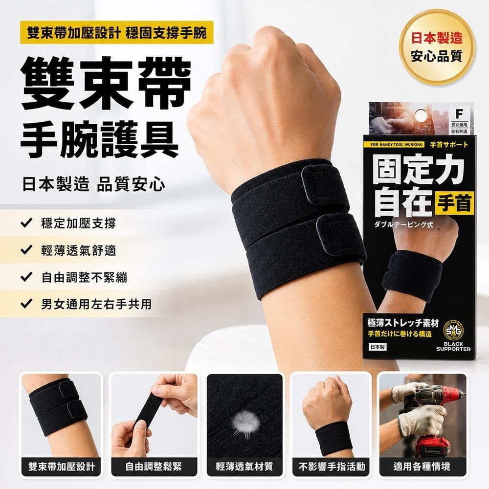 【SMG】雙束帶手腕護具單支(090-1403)