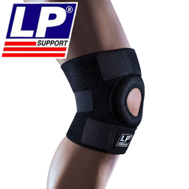 LP [美國頂級護具]包覆調整式膝部束套(黑)758