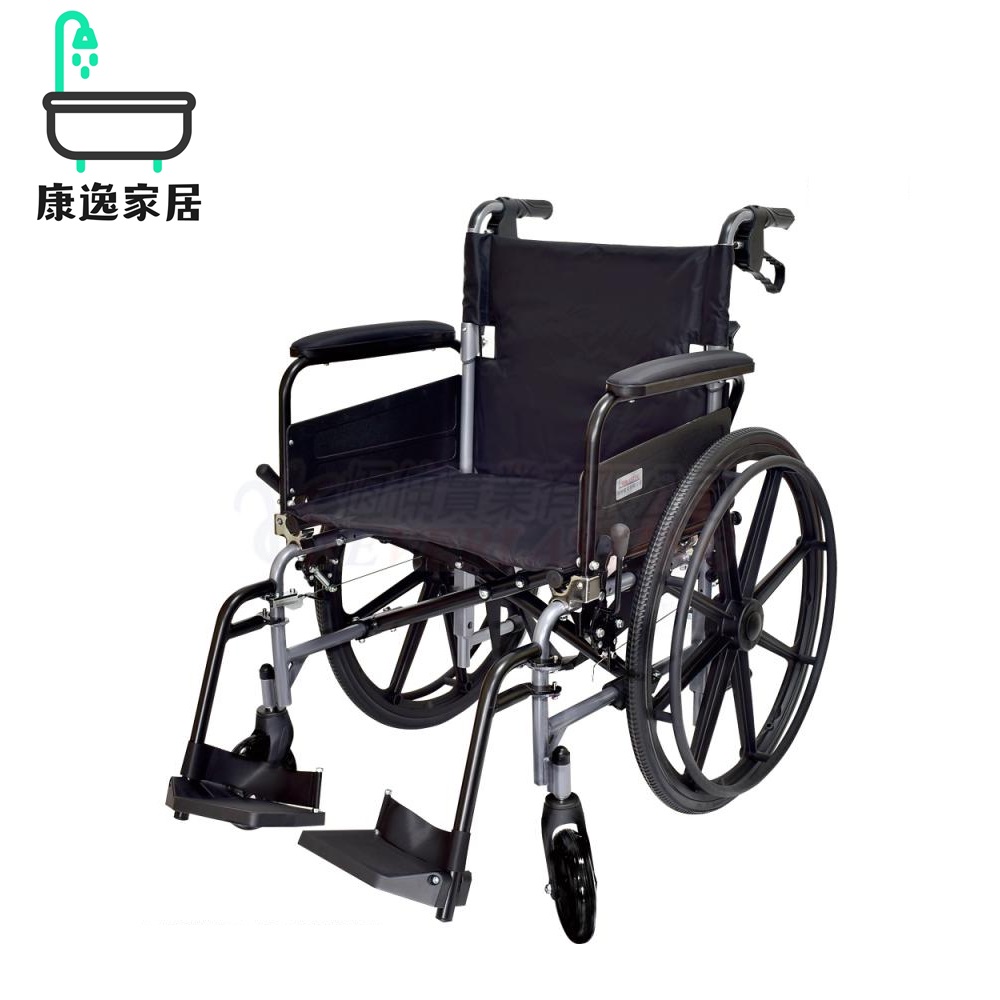 恆伸醫療器材 【輪椅】恆伸醫療 鋁製18吋可拆手腳折背移位輪椅B附加功能A款