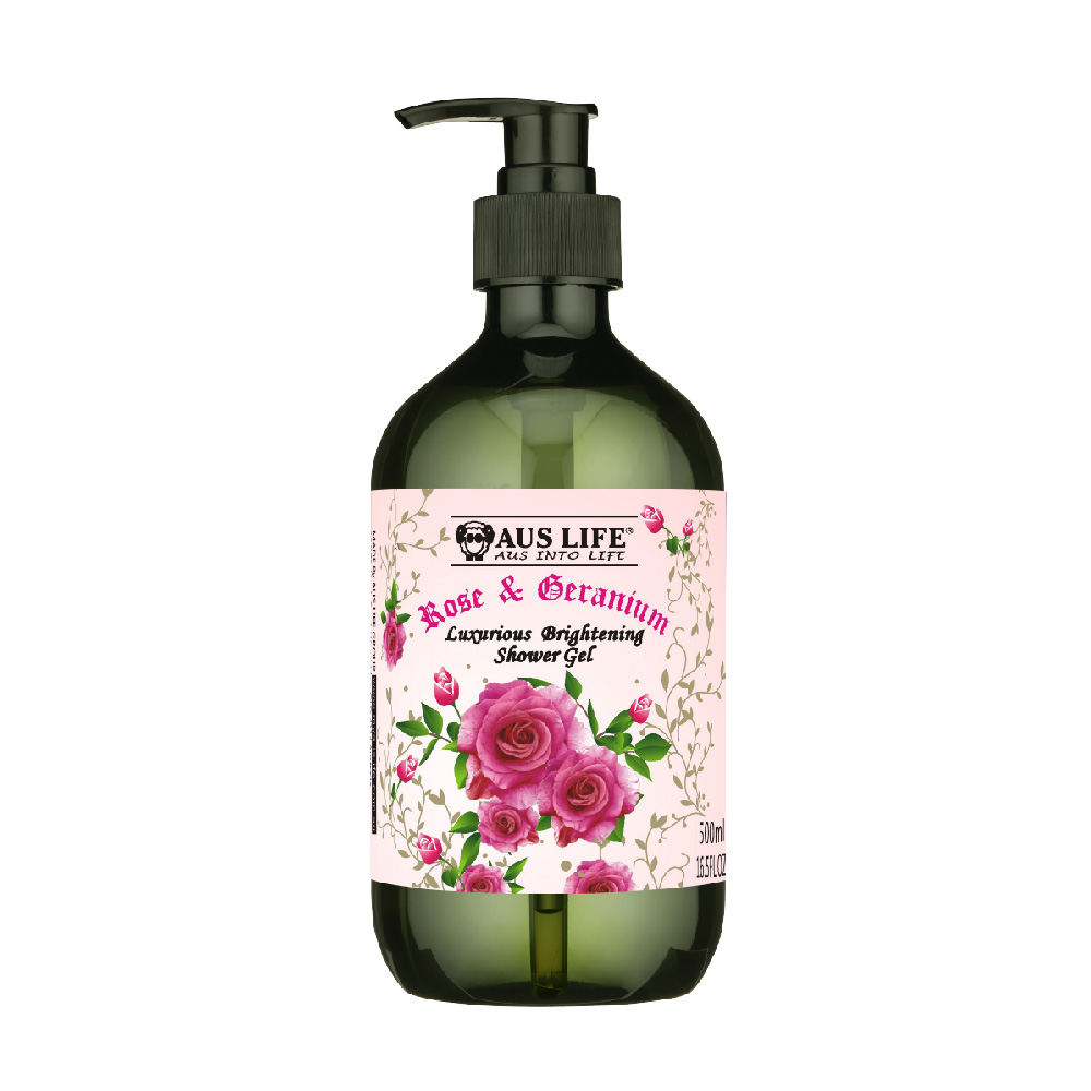 AUS LIFE 澳思萊 玫瑰天竺葵淨白沐浴露500ml