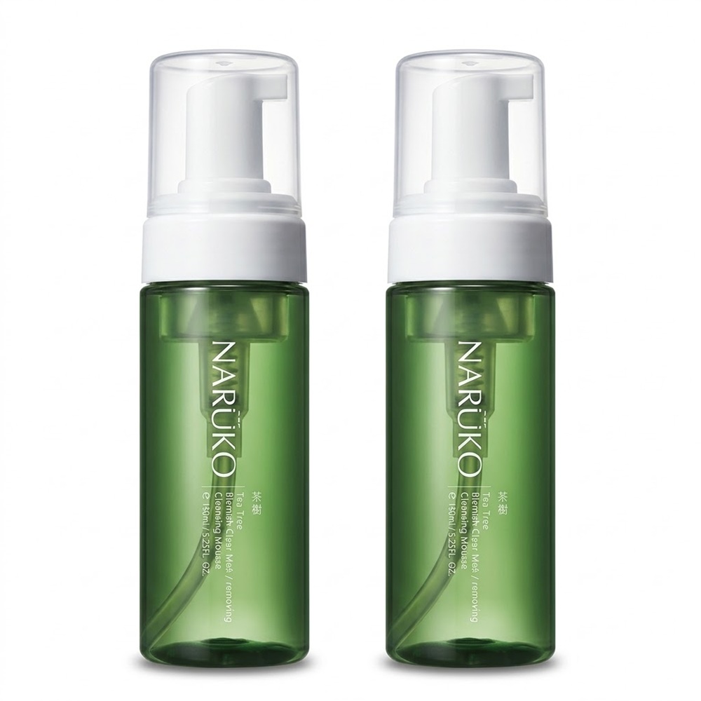 NARUKO 牛爾 茶樹粉刺快閃洗卸兩用慕斯150ml 2入組 公司貨