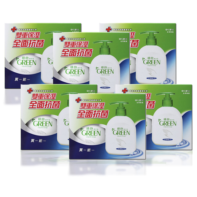 GREEN 綠的 抗菌洗手乳買一送一組(220ml+220ml)x6組