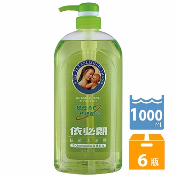 依必朗抗菌沐浴露-活力梔子花1000ml x6入