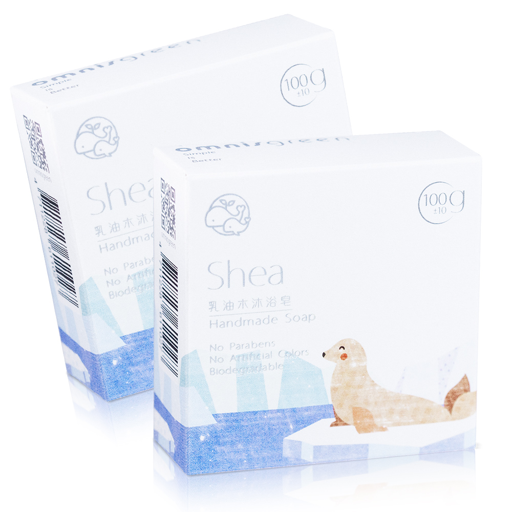 Omnisgreen 歐米綠 乳油木沐浴皂2入(乾性中性敏感肌適用)（其他規格）
