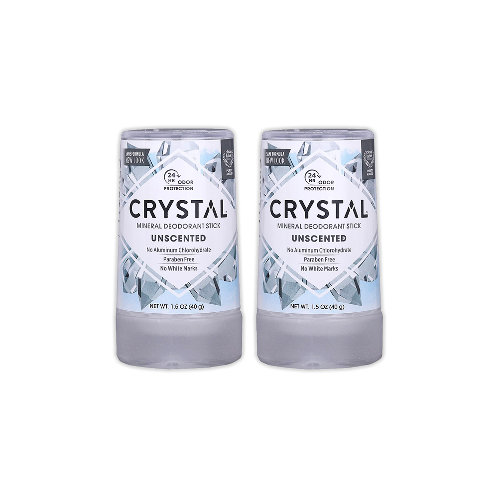 (2條超值組)美國CRYSTAL-長效淨味約24小時礦物鹽身體固體除臭棒-無香款40g/條(晶燦綺肌長效體香石)