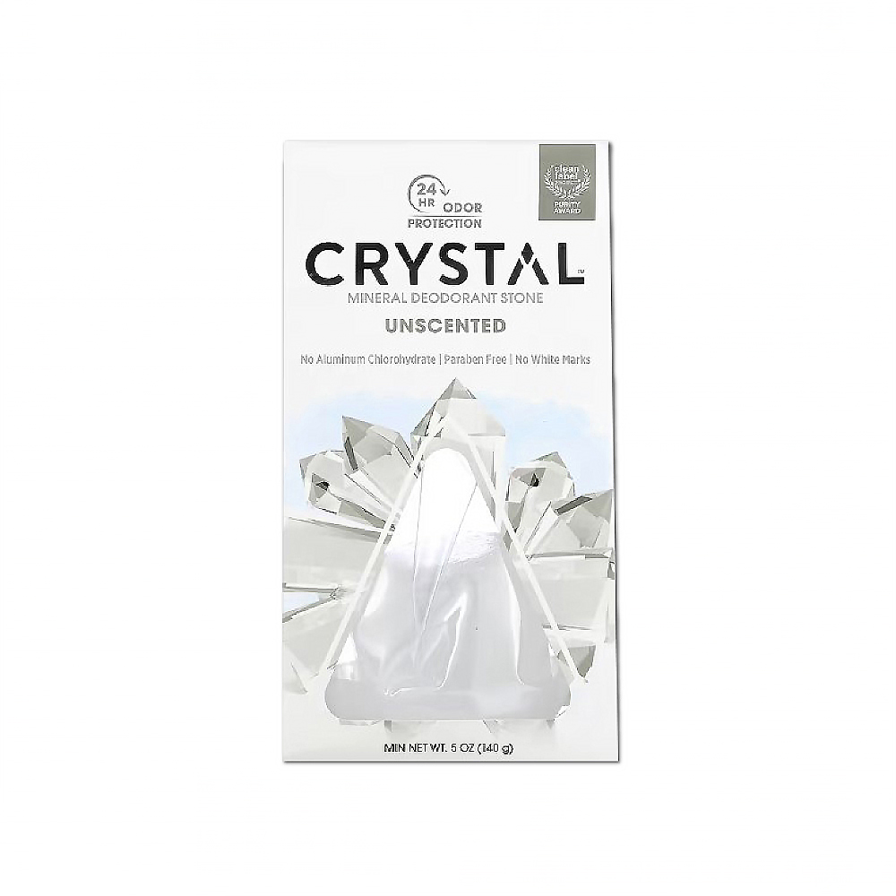 美國CRYSTAL-身體淨味除臭爽身固體除臭石-無香140g/盒(運動異味體香膏乾爽體香石)