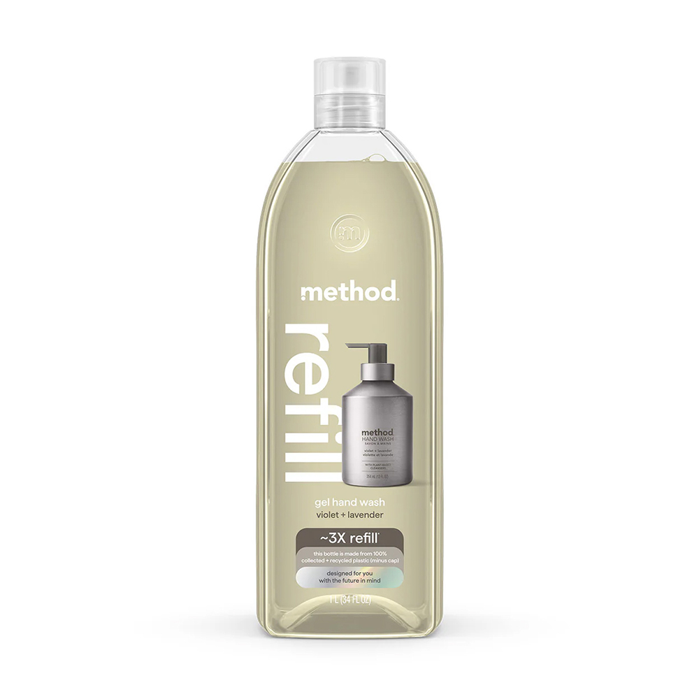 Method 美則 金緻洗手乳補充瓶 霧銀灰(紫羅蘭 + 薰衣草)1000ml