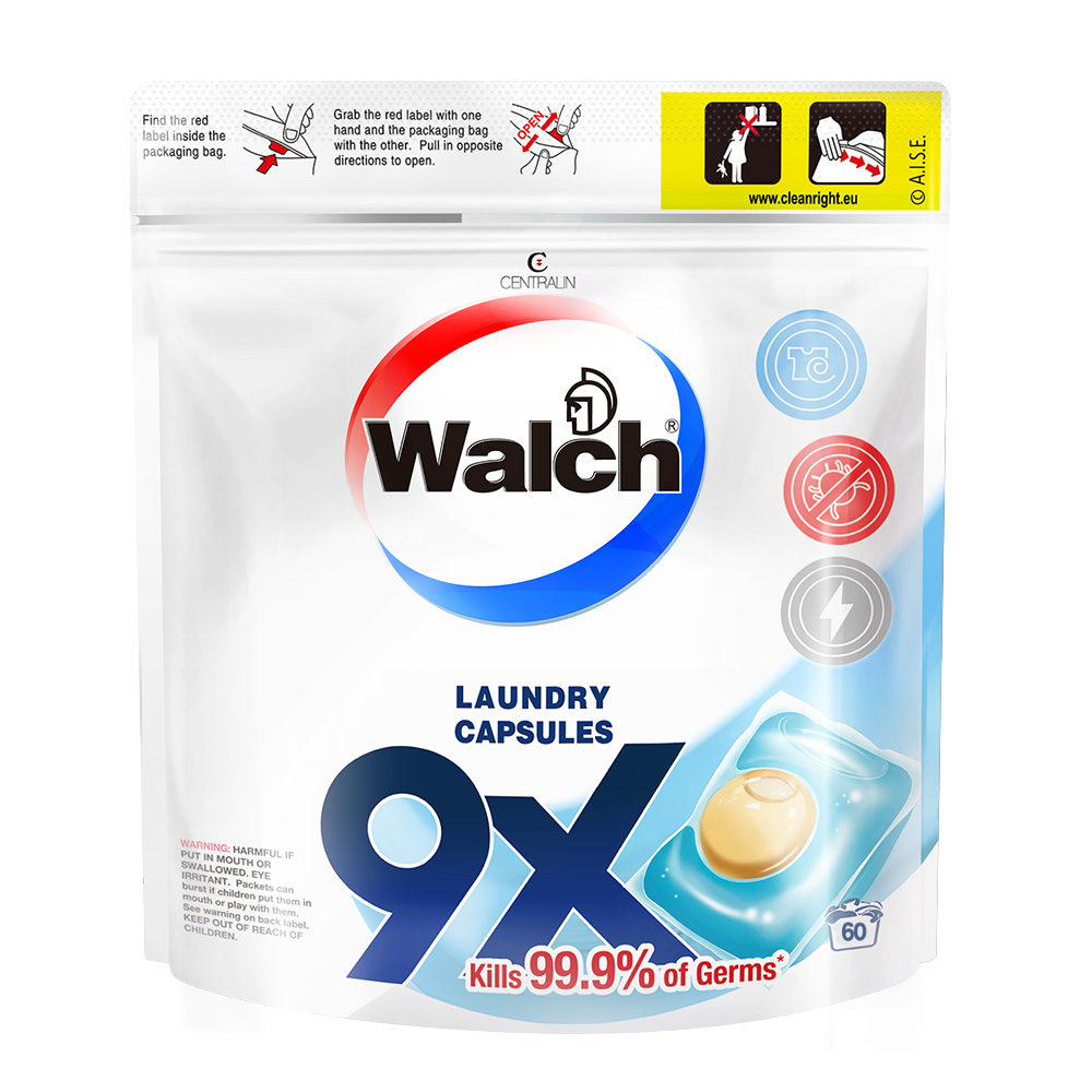 Walch 威露士 9X抗菌洗衣膠囊/洗衣球 補充包60顆/袋