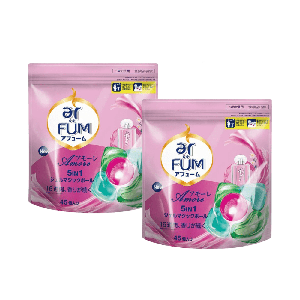 ar FUM 紡優美 5合1 洗衣香氛膠囊/洗衣球 補充裝 45顆/袋*2 -至愛