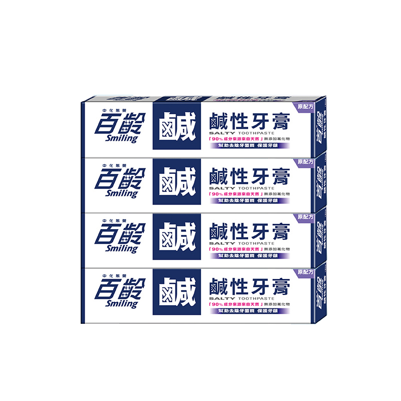 Smiling 百齡 鹹性牙膏(200gx2入)x2組