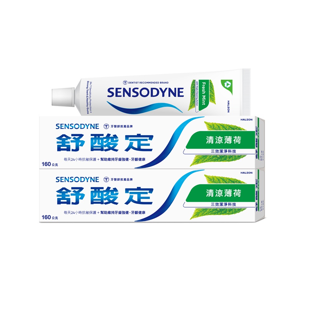 舒酸定清涼薄荷配方牙膏160g-2入超值包