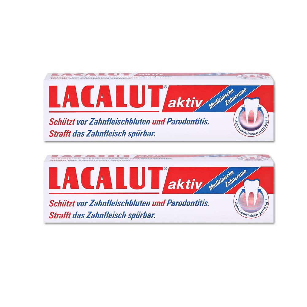 2 盒 組德國LACALUT 樂固特aktiv 深層護齦超氟牙膏100ml 盒防蛀牙凝露亮白美齒強化琺瑯質預防口臭保護牙齦防齲齒口腔淨味口齒潔牙護理