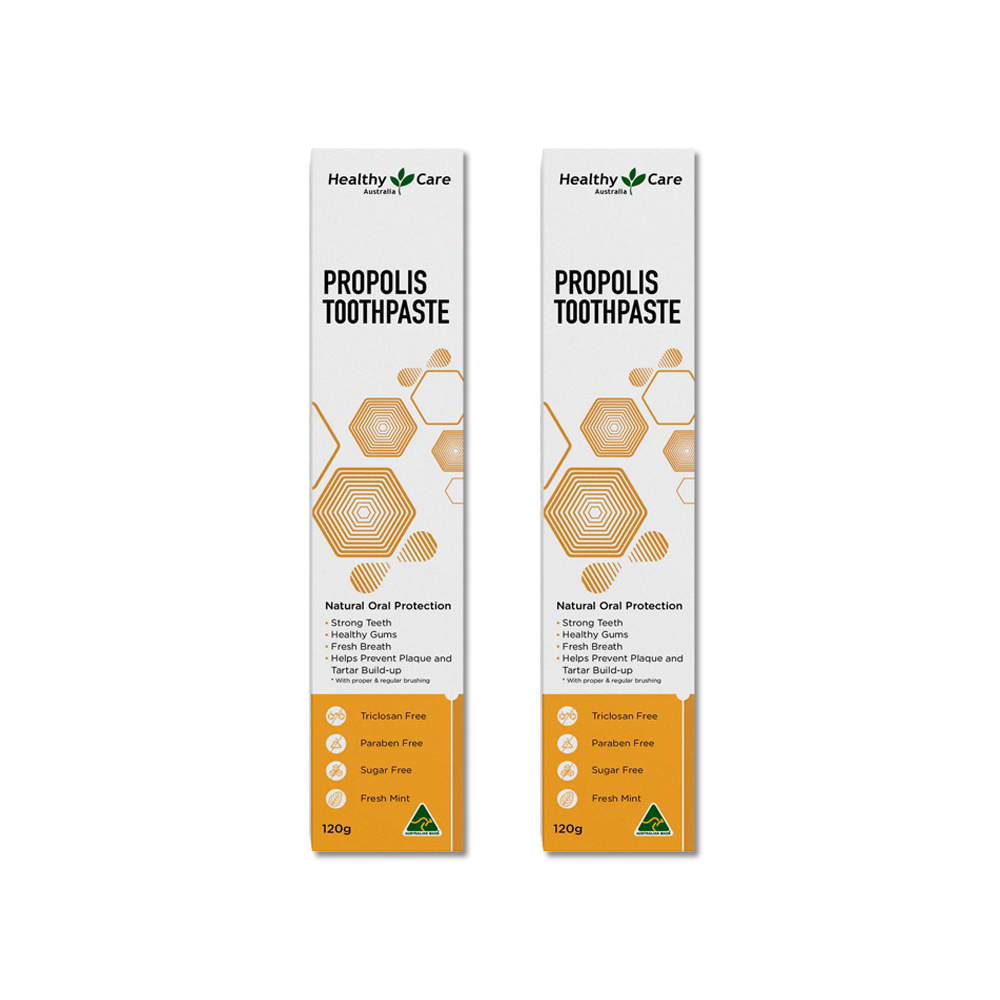 healthy care (2盒超值組)澳洲澳世康-薄荷無糖配方低含氟牙膏蜂膠牙膏120g/盒