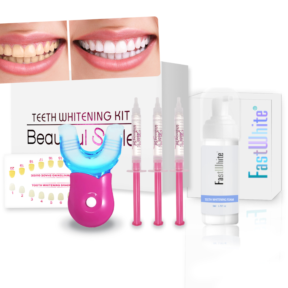 FastWhite 齒速白 藍光牙齒亮白系統 + 牙齒清潔亮白雙效慕斯 優惠組合