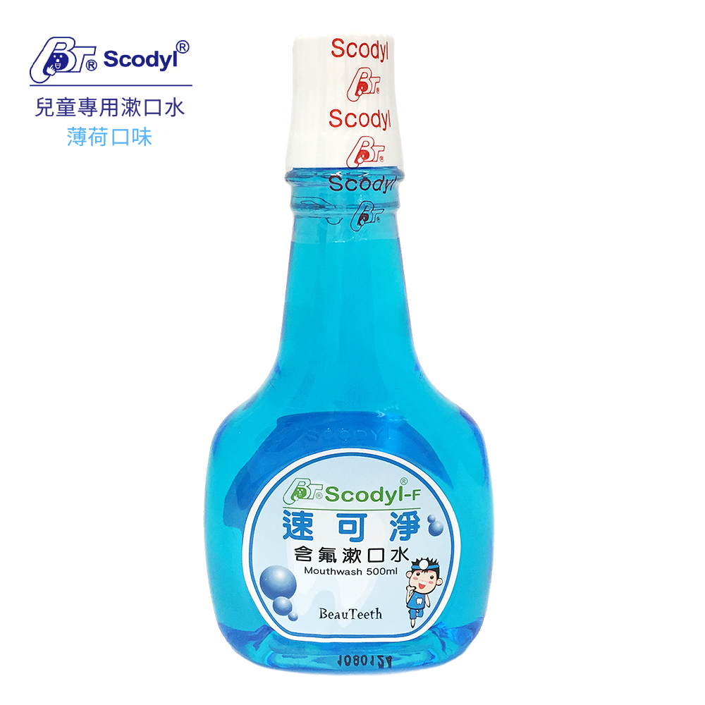 【速可淨】兒童含氟漱口水 500ml-薄荷