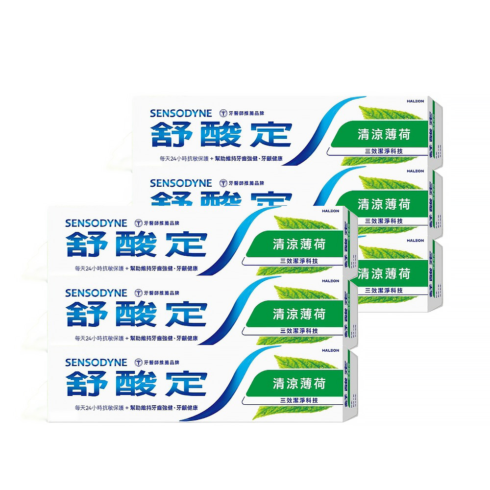 SENSODYNE 舒酸定 長效抗敏牙膏-清涼薄荷160g*6入