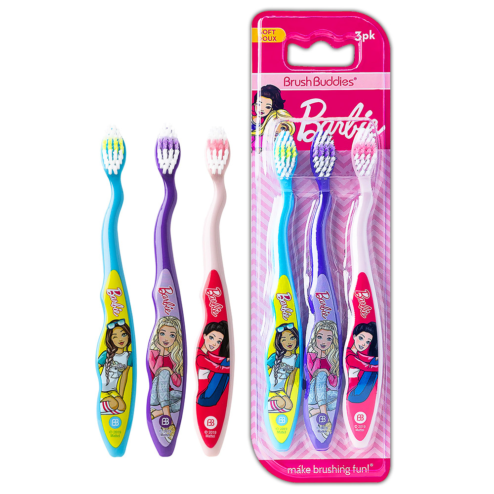 Hello Kitty Barbie 3入兒童牙刷