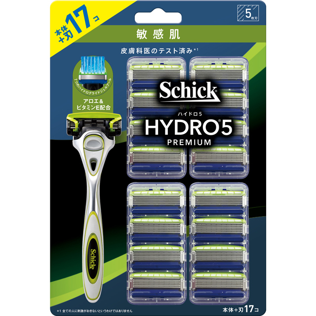 Schick 舒適 牌 水次元5 PREMIUM 敏感肌刮鬍刀 1刀把+17刀片