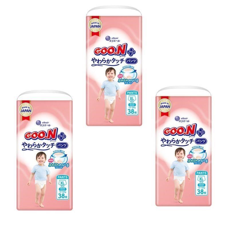 GOO.N大王 柔觸肌褲型 XL 38片*3包入(箱購)