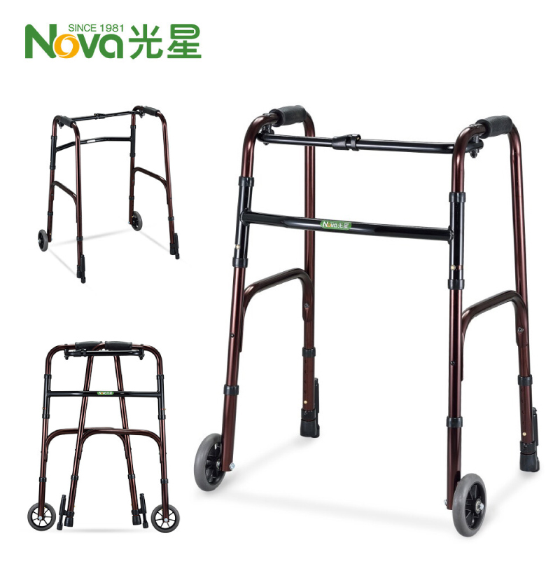 NOVA 光星 推推GO 5 助行器 附輪助行器 (前輪:5吋直向輪 / 後腳:下壓式止滑套管)