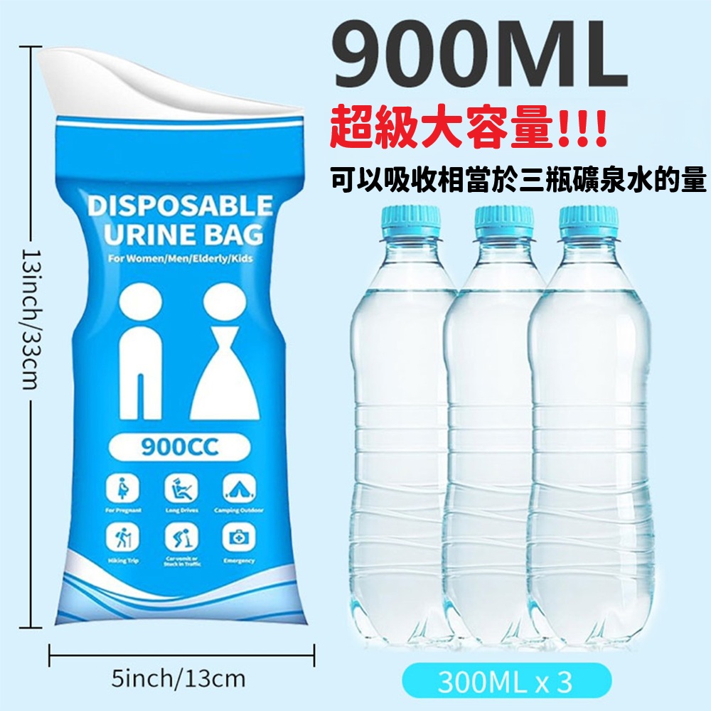 旅行 20入 900cc加大容量 瞬吸攜帶式尿袋 車用嘔吐袋 拋棄式尿袋 一次性尿袋 孕婦適用 防漏除臭 尿布