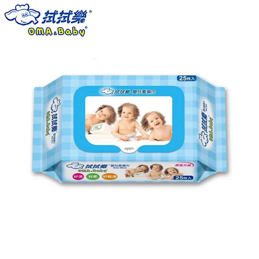 拭拭樂 拭拭樂 超厚超純水濕紙巾-隨手包(25抽x36包/箱)*2組共72包