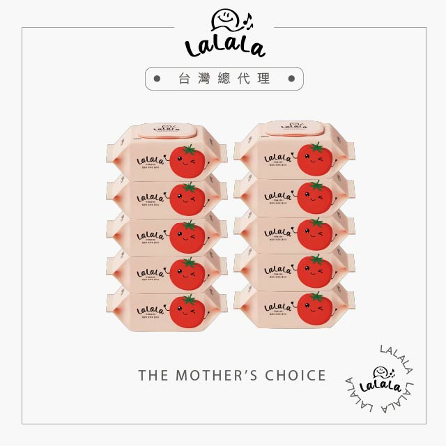 LALALA番茄濕紙巾100抽－10入