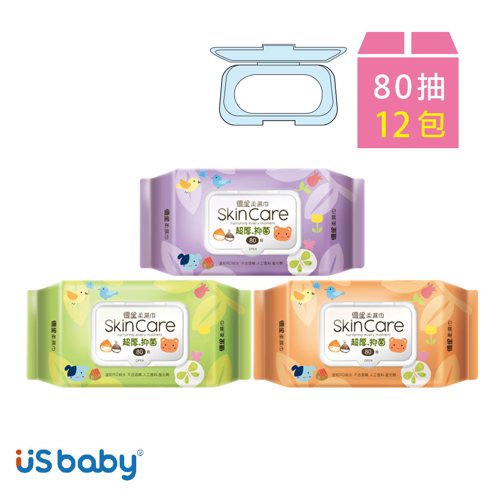 US BABY 優生 超厚柔溼巾80抽(12包)