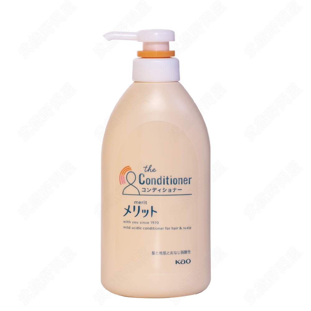 花王KAO merit 弱酸性植物潤髮乳480ml