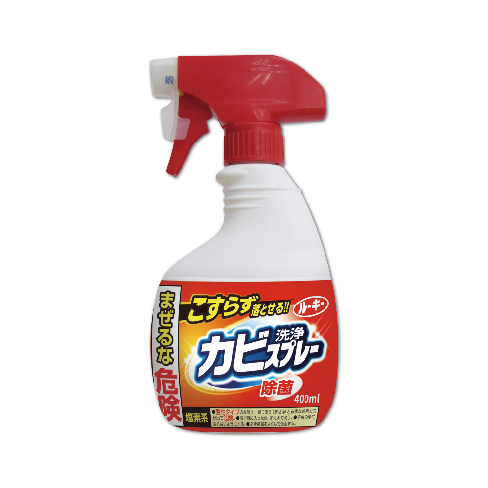 日本-衛浴強效除霉去污除垢濃密泡沫噴霧清潔劑400ml/紅瓶(浴室牆壁,磁磚縫隙,馬桶,門窗框,橡膠墊圈全面洗淨)