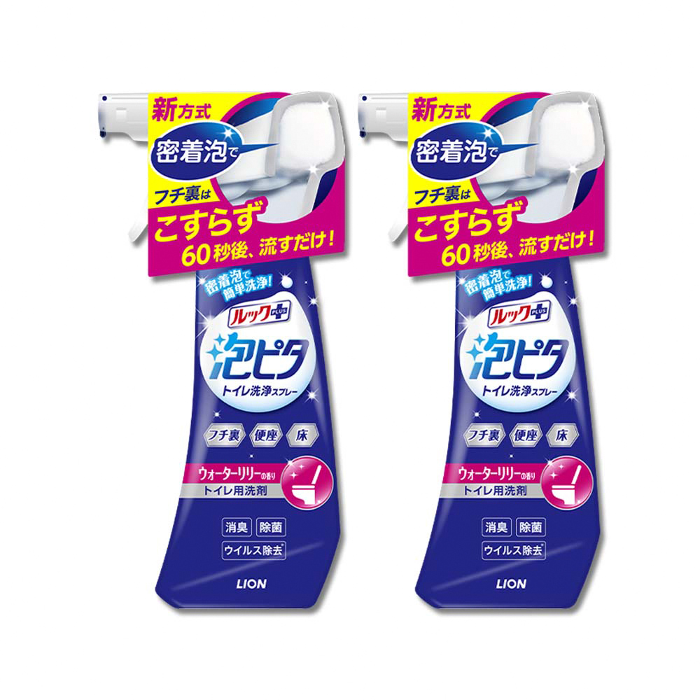 LION 日本獅王 (2瓶超值組)LOOK PLUS泡泡清潔劑-睡蓮香粉標300ml/瓶(廁所化妝室去污洗劑)