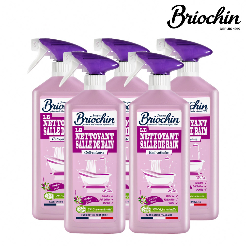 Maison Briochin 碧歐馨 【Jacques Briochin 藍牌】天然花香浴廁多效清潔劑 750ml 超值5件組