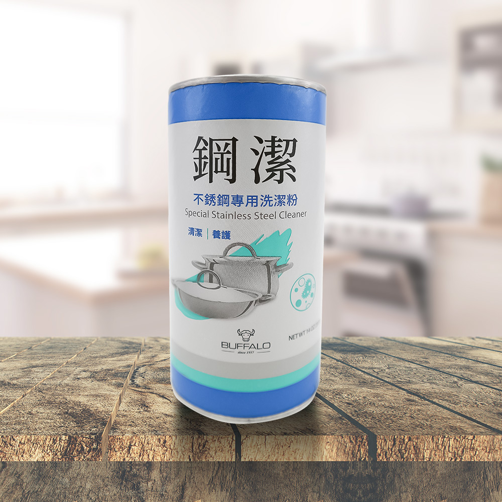一品川流 牛頭牌 鋼潔不鏽鋼專用洗潔粉-4入