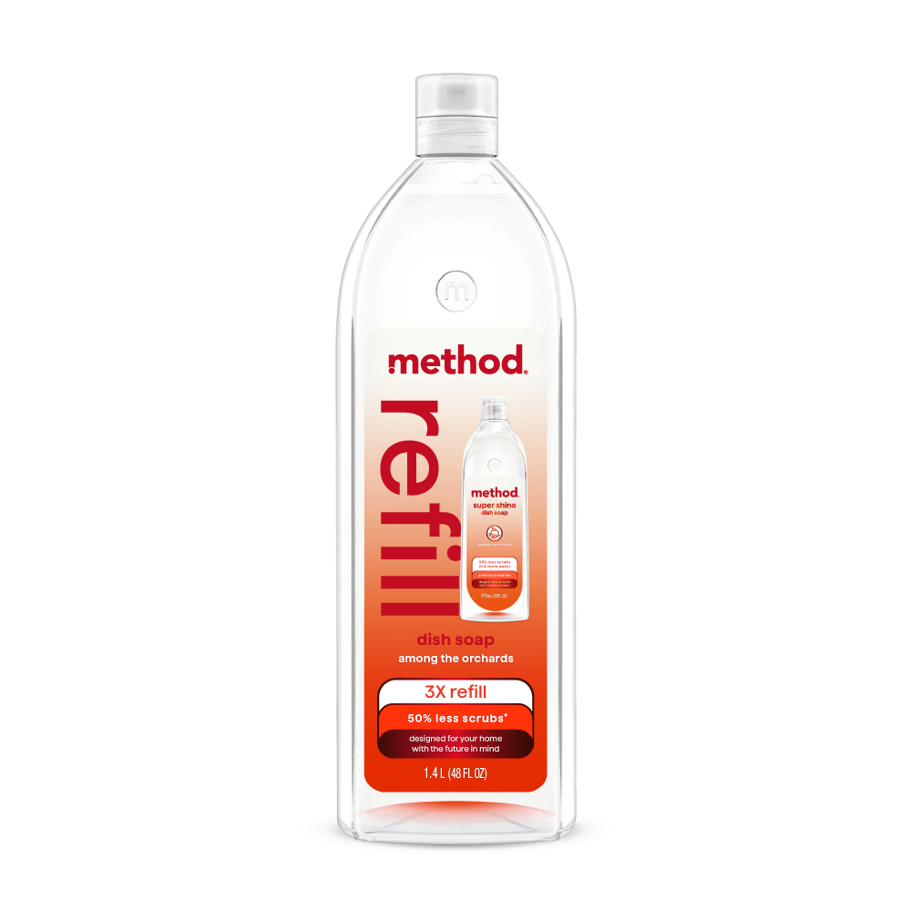 Method 美則 極淨效速洗碗精補充瓶-漫步果園1.4L