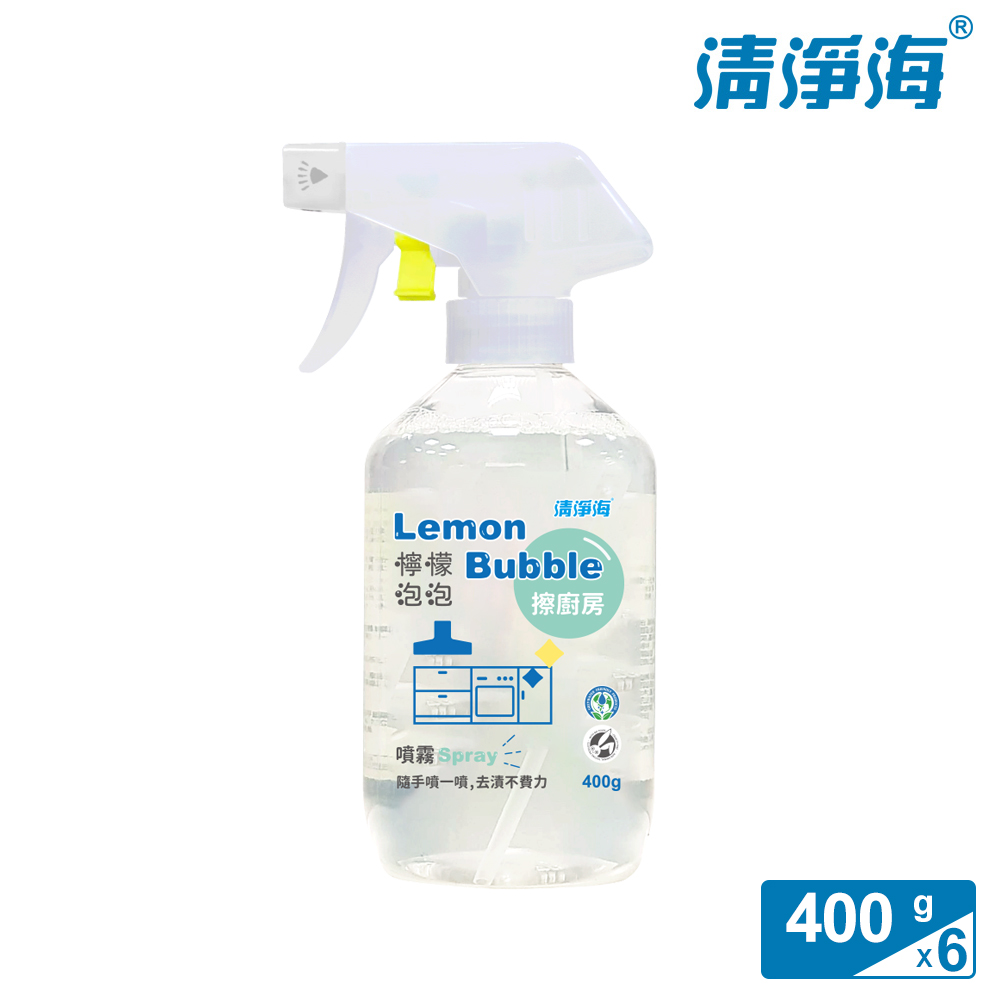 清淨海 檸檬泡泡廚房清潔噴霧 400g 6入