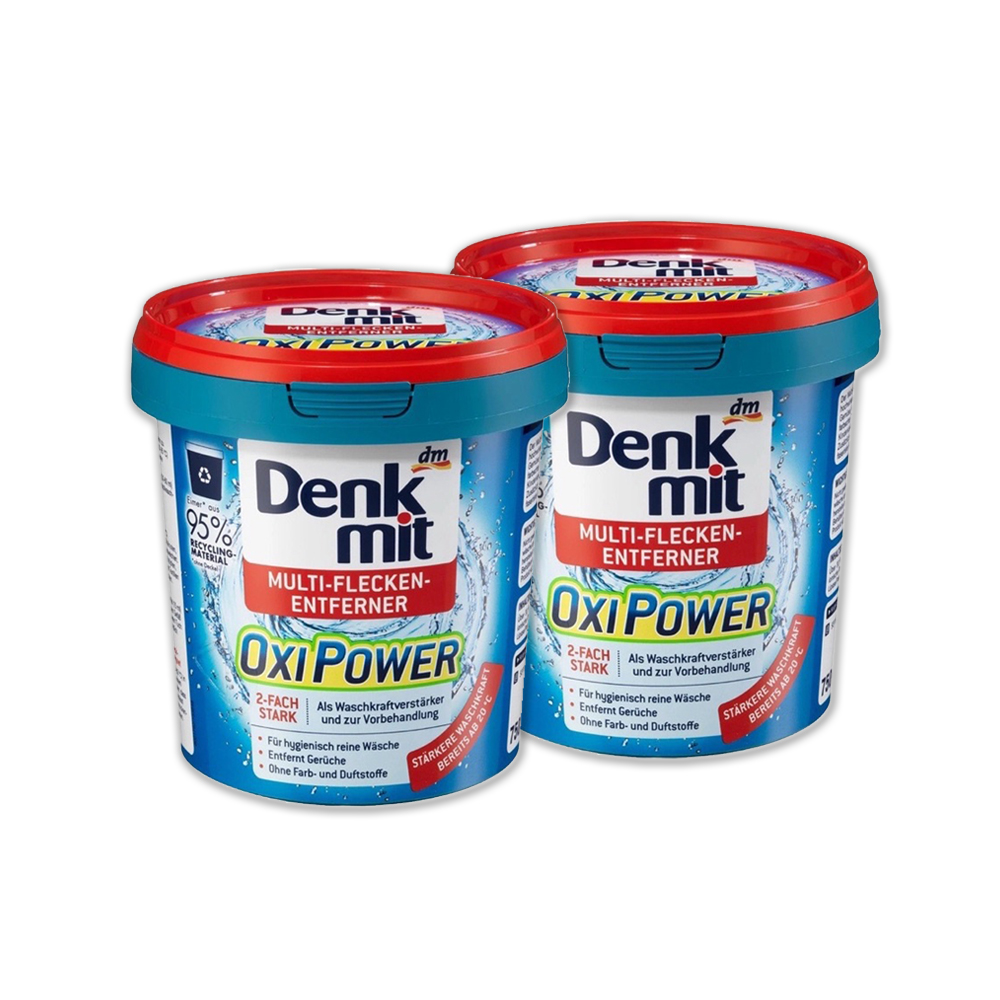 德國DM (2桶超值組)Denkmit-OXI POWER廚房浴室除垢萬用去漬霸750g/藍桶(活氧酵素漂白去汙粉)