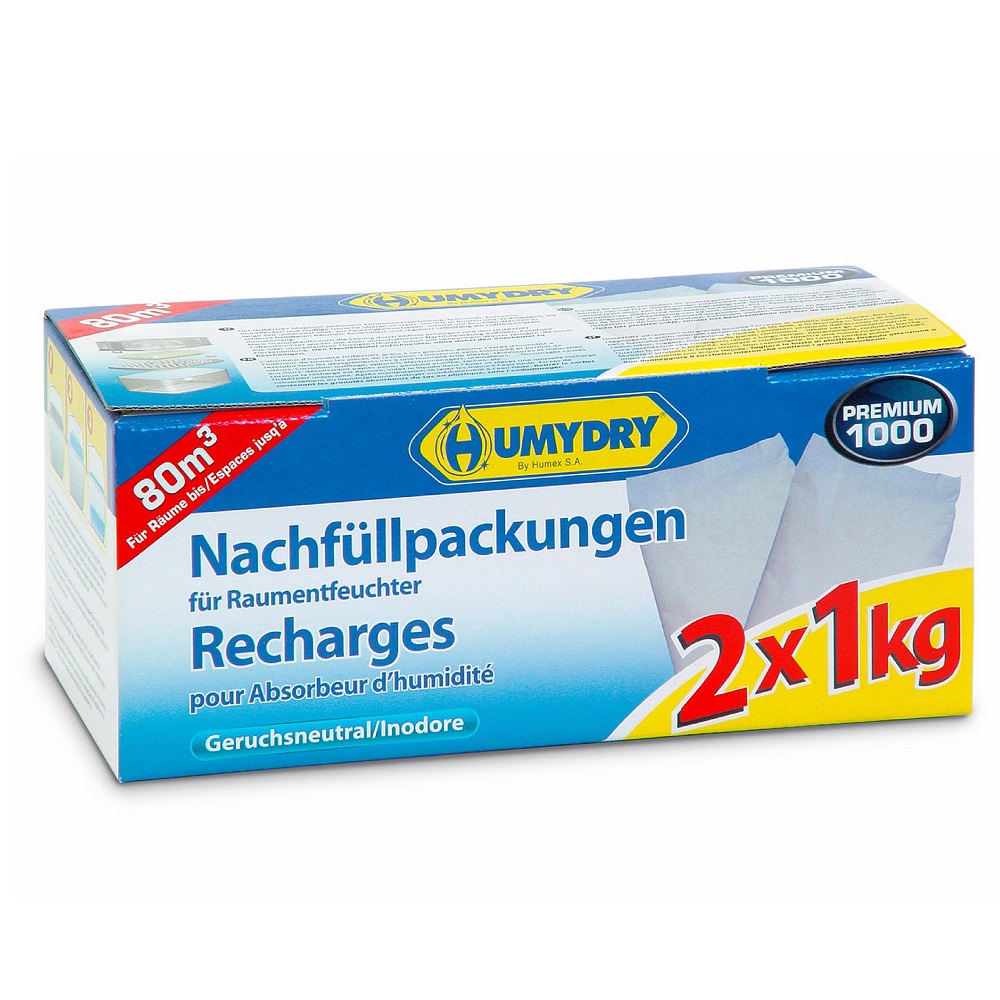 德國HUMYDRY璇浮式環保除濕盒補充包_1kg*2入裝