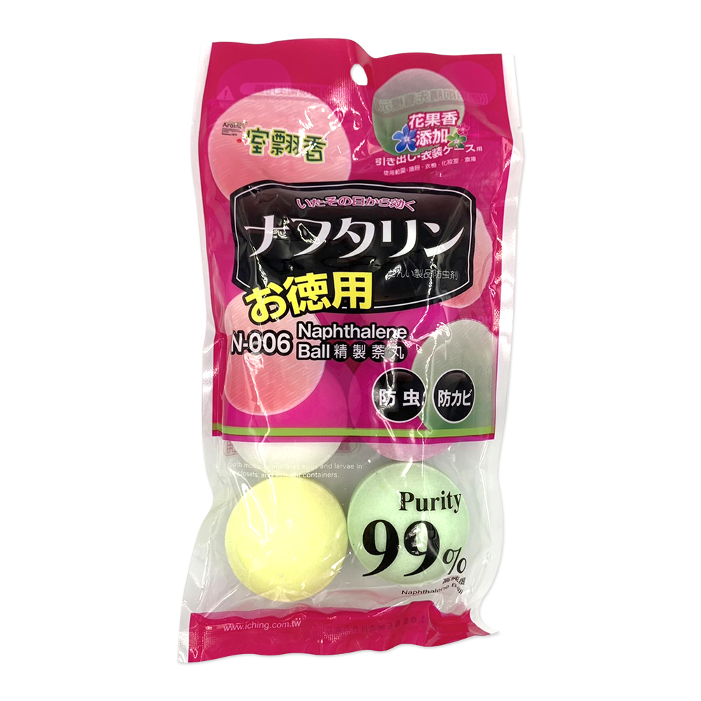 5包組室翲香 彩色香精萘丸360g(錠劑)大粒樟腦丸X5包(30顆)
