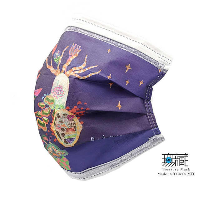 【無藏生醫】新年系列一紫色幻想 三層醫療口罩 成人款5入裝 x4組 ＊免