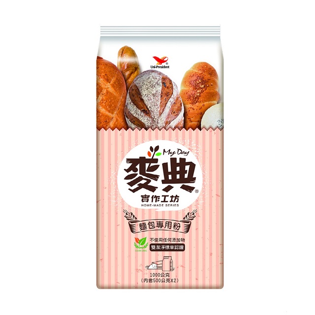 統一 麥典實作工坊麵包專用粉(1kg/包)