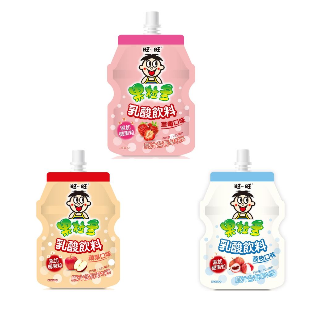 旺旺 果粒多乳酸飲料系列 220ml x24包