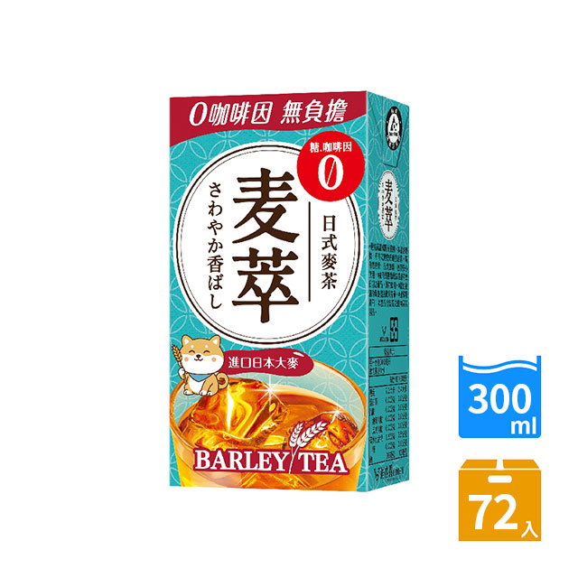 御茶園 麥萃無糖麥茶300ml (24入/箱)x3