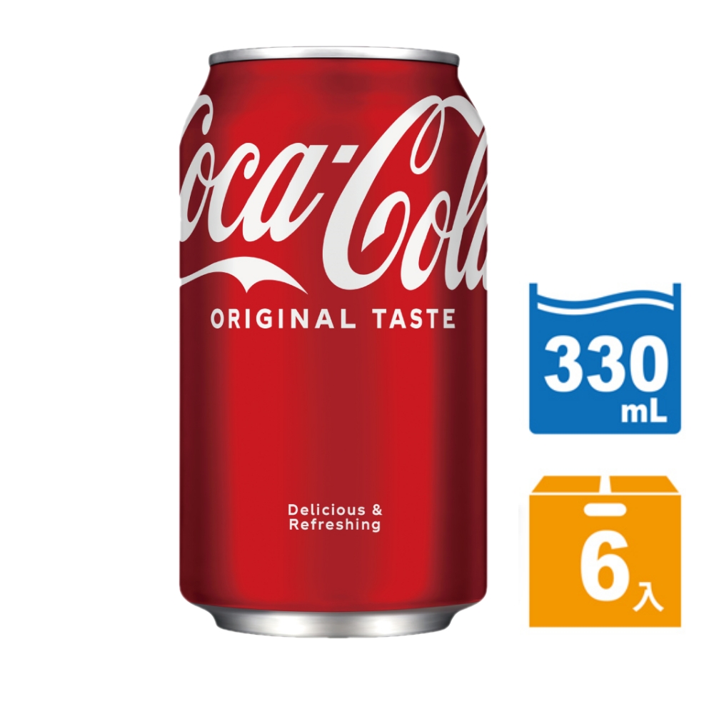 可口可樂 【Coca-Cola 】易開罐330ml (6入/組)x20組