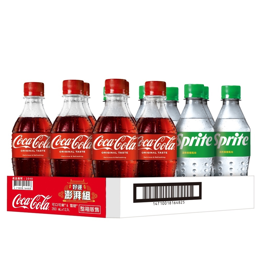 可樂雪碧寶特瓶-好運澎派組350ml(12入)