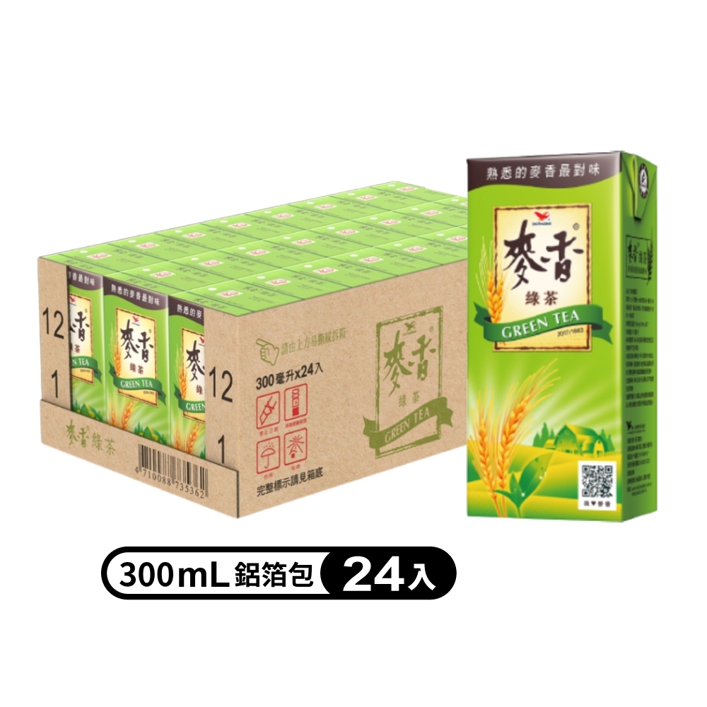 統一 麥香綠茶300c.c (24入x2箱)