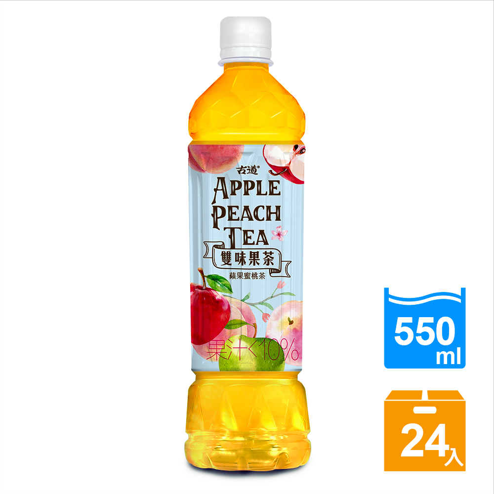 古道 雙味果茶(蘋果蜜桃茶)550ml*24瓶
