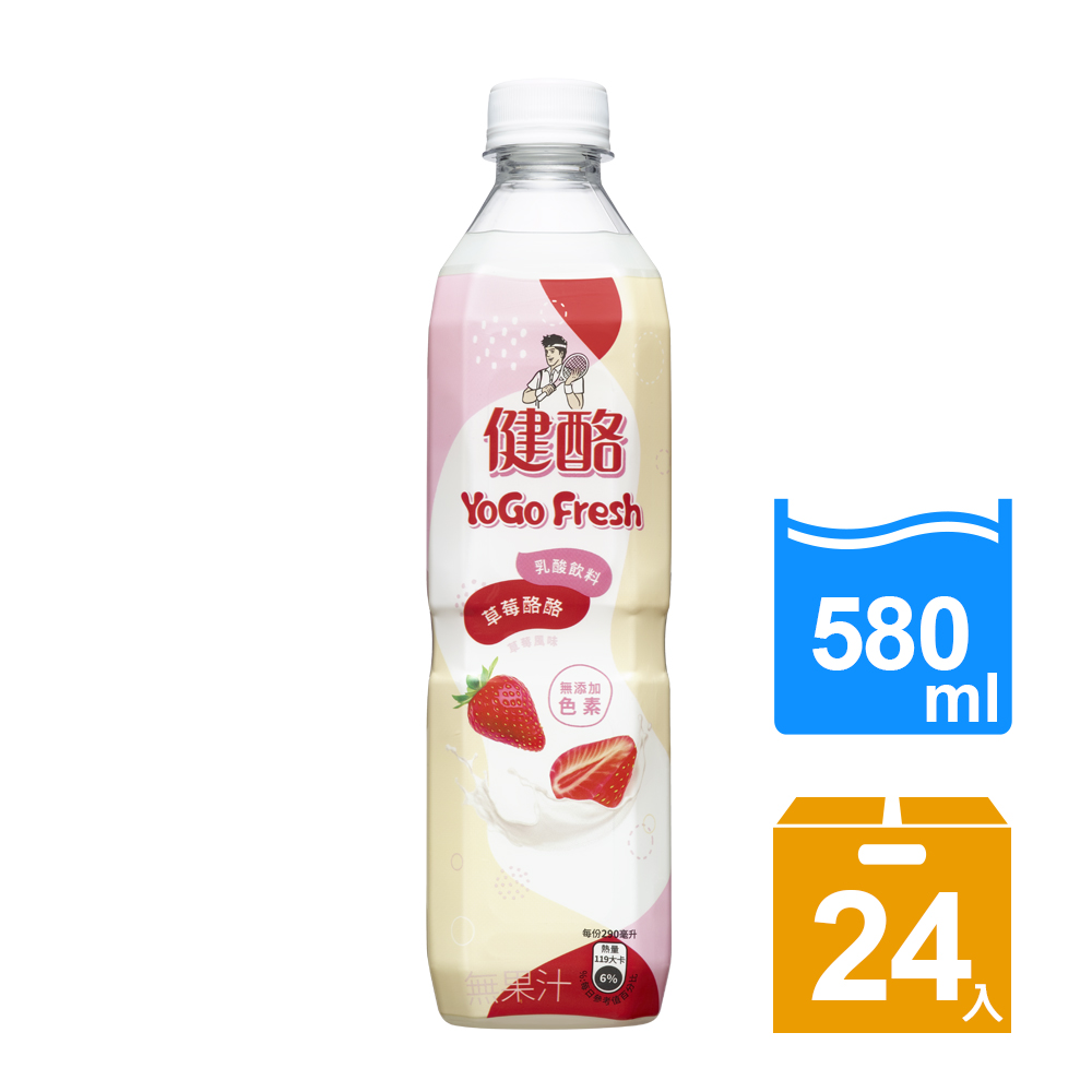 金車 健酪乳酸飲料-草莓酪酪580ml(24入/箱)