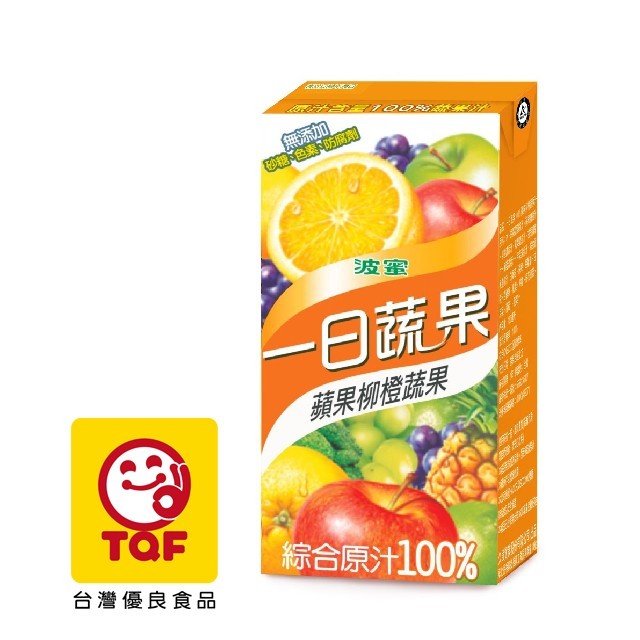 《波蜜》一日蔬果100%蘋果柳橙蔬果汁160ml(6入/組)