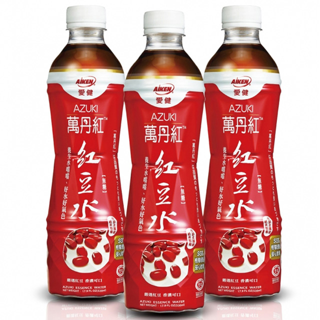 愛健 萬丹紅紅豆水530ml(24入/箱)