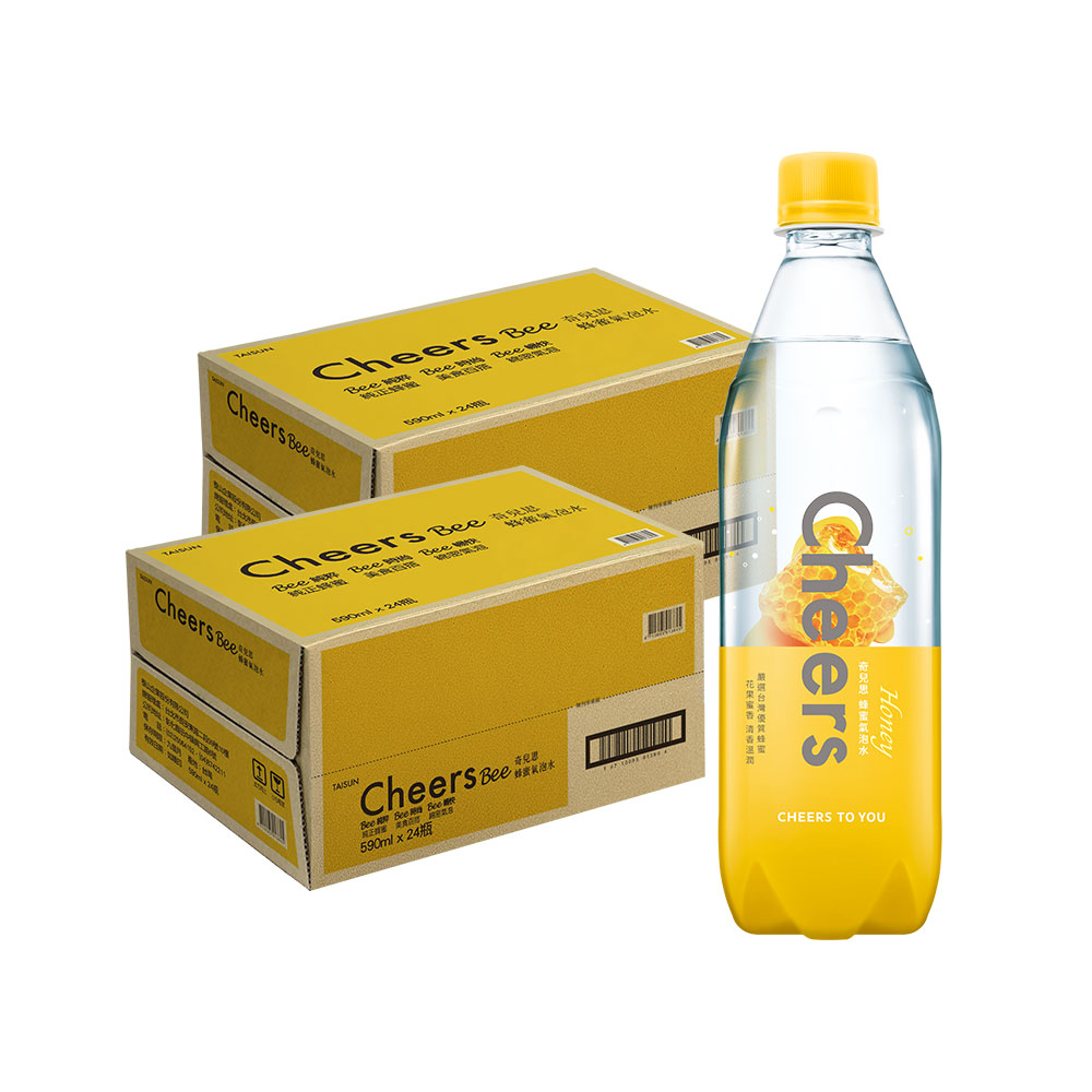 TAISUN 泰山 Cheers Bee 蜂蜜氣泡水 590ml(24入X2箱)